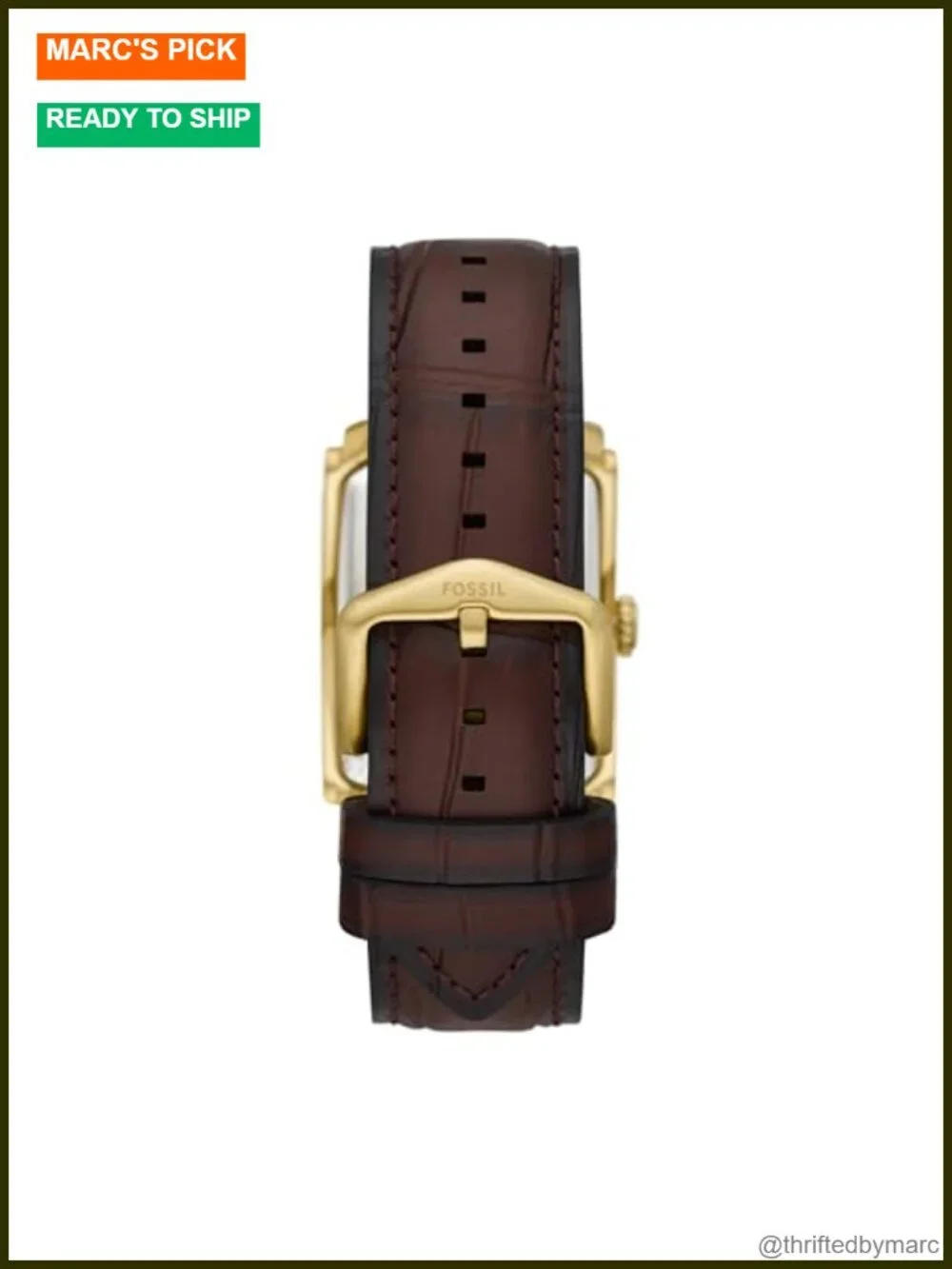 Men's Quartz Stainless Steel Three-Hand Watch with Leather Strap